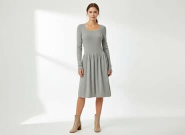 beżowa sukienka h m: H&M, Sukienka damska, rozmiar S — 1