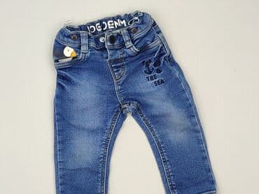 spodnie woskowane wysoki stan: Spodnie jeansowe, Baby club, 9-12 miesięcy, stan - Idealny — 1