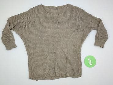 beżowe t shirty oversize: Sweter damski, rozmiar One size — 2