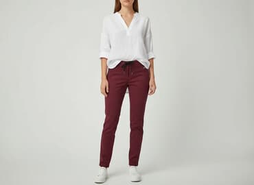 legginsy że szwem między pośladkami: Spodnie materiałowe damskie, rozmiar S — 7