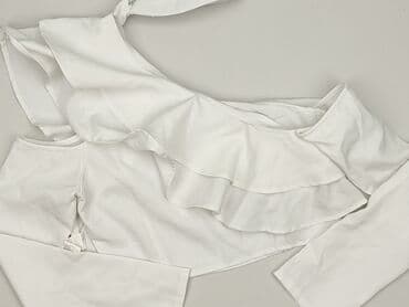 biala bluzka na jedno ramie: Boohoo, Bluzka damska, rozmiar M — 2