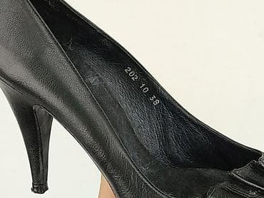 waska stopa: Czarne czółenka na szpilce AUDLEY London - Model: 202.10 - Rozmiar — 7