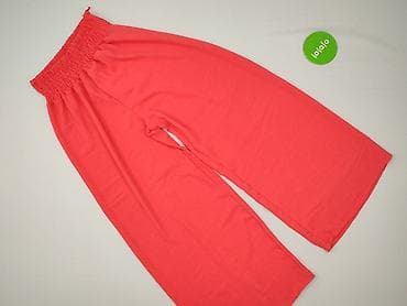 legginsy karbowane: Szerokie damskie spodnie culottes w kolorze intensywnego koralu. - — 2