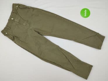 szerokie spodnie khaki: Spodnie materiałowe damskie, L — 2