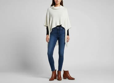 ubrania z peppa: Pepco, Ponczo damskie, rozmiar One size — 1