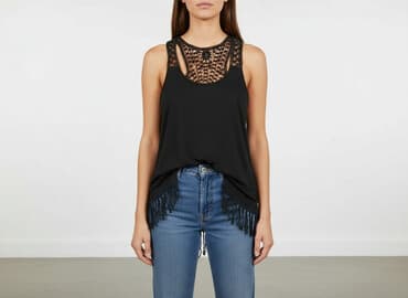 bluzki czarne mohito: RAINBOW, T-shirt damski, rozmiar M — 8