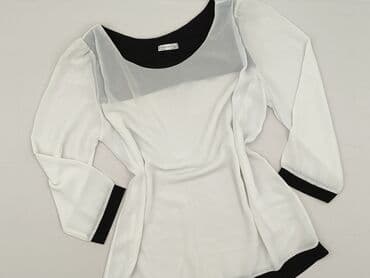 biała jedwabna bluzka damska: Bluzka damska, rozmiar S — 1