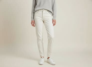 kremowe jeansy: H&M Divided, Jeansy damskie, rozmiar S — 9