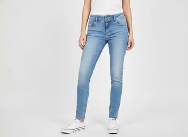 jasne jeansy rurki damskie: Jeansy damskie, rozmiar S — 7