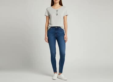 t shirt billie eilish h m: H&M, T-shirt damski, rozmiar L — 8