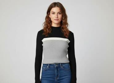 sweter w paski: FB Sister, Sweter damski, rozmiar XS — 7