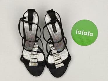 srebrne buty na słupku ccc: Sandały damskie, rozmiar 39 — 2