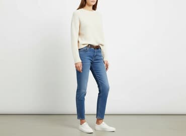 woskowane spodnie z wysokim stanem h m: H&M, Джинси жіночі, розмір M — 1