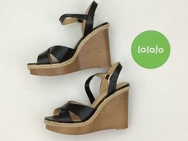 sukienka i sandały na koturnie: Sandały damskie, rozmiar 37 — 3