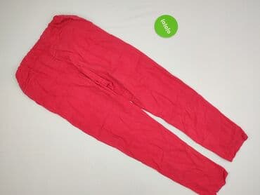 szerokie spodnie do kolan: Material trousers for women, size S — 3