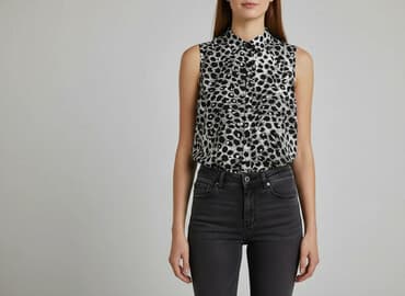 białe bluzki ze zlotym nadrukiem: Bluzka damska, rozmiar S — 7