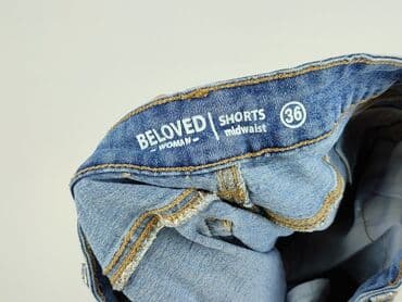 krótkie spodenki z wysokim stanem jeansowe: Beloved, Szorty damskie, S — 4