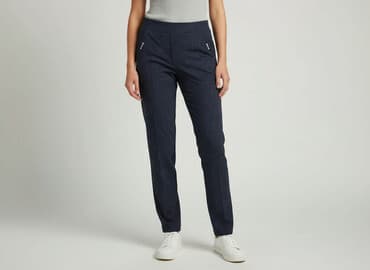 damskie legginsy wzór geometryczny: Spodnie materiałowe damskie, rozmiar S — 6