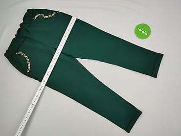 dżinsy z łańcuchem: Spodnie materiałowe damskie, rozmiar M — 4