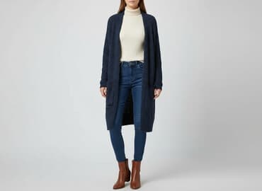 wegańskie buty zimowe: Kardigan damski, rozmiar M — 6