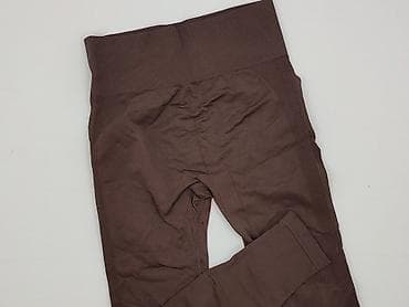 bordowy: Legginsy Sportowe damskie, rozmiar M — 1
