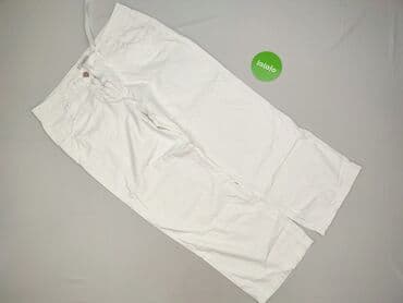 biale szerokie jeansy: George, Spodnie materiałowe damskie, rozmiar 2XL — 2