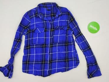 koszula w bialo niebieska krate damska: Moodo, Women`s shirt, size M — 3