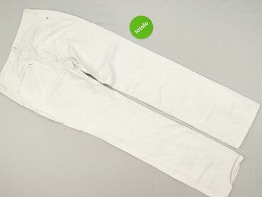 białe spodnie ciążowe: Spodnie materiałowe damskie, rozmiar M — 3