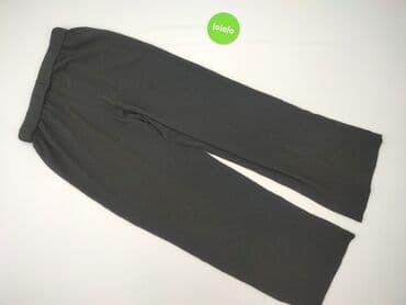 spodnie materiałowe z wysokim stanem: Spodnie materiałowe damskie, rozmiar L — 2