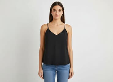 czarne bluzki dopasowana: F&F, Top damski, rozmiar M — 8