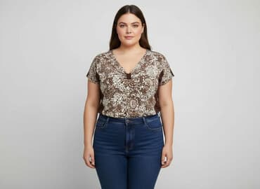 ubrania z kotem: Bluzka damska, rozmiar 5XL — 6