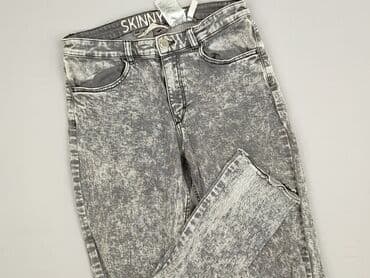 stradivarius spodnie woskowane: Spodnie jeansowe, H&M, 14 lat, 164, stan - Bardzo dobry — 1