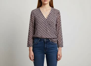 długa bluzka na wierzch krzyżówka: Women's blouse, size M — 1