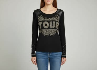 bluzka z kamieniami swarovskiego: Bluzka damska, rozmiar S — 1