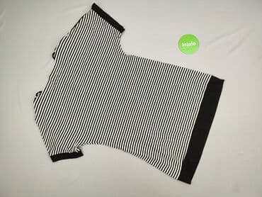 biała bluzka w czarne paski: Sukienka damska, rozmiar L — 4