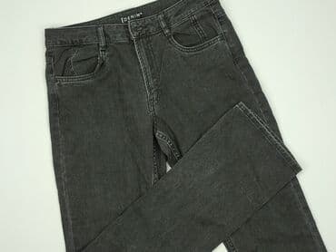 sinsay spodnie czarne z wysokim stanem: Denim, Jeans for men, size M — 1