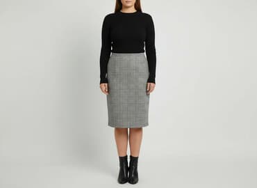 spódnice i marynarka w kratę: Women`s skirt, size 2XL — 1