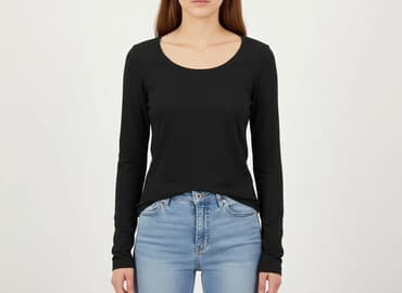 bluzka z dlugim rekawem czarna: Bluzka damska, rozmiar S — 5