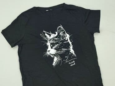 bluzki czarne basic: Sinsay, T-shirt damski, rozmiar L — 1