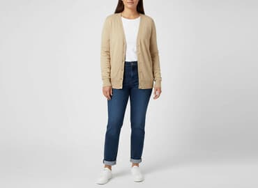 sweter z dekoltem v: Janina, Kardigan damski, rozmiar 2XL — 6