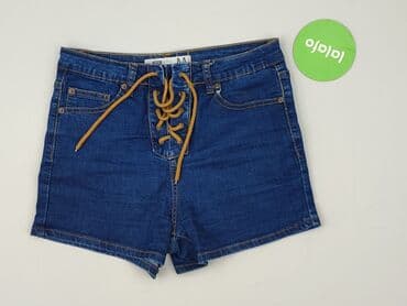 krótkie spodenki z wysokim stanem jeansowe: FB Sister, Szorty damskie, rozmiar M — 3