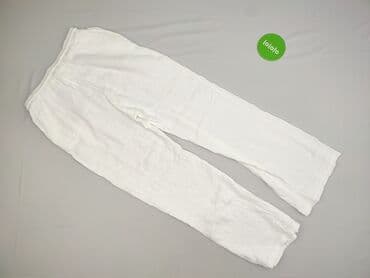 białe lniane spodnie zara: Spodnie materiałowe damskie, rozmiar S — 3