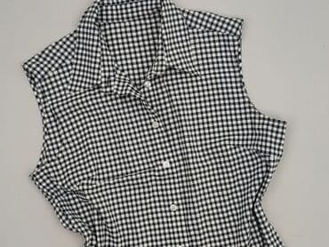 bluzka w kratę czarno biala: Women's blouse, size M — 2
