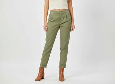 spodnie jogger damskie bershka: Bershka, Spodnie materiałowe damskie, rozmiar L — 6