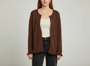 sweter na guziki: Kardigan damski, rozmiar M — 5