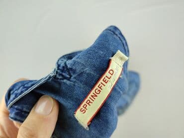 spodnie jeans drill: Springfield, Ogrodniczki damskie, rozmiar S — 4