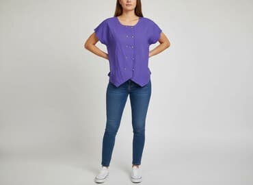 fioletowe buty deichmann: Bluzka damska, rozmiar S — 6