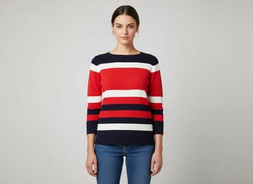 sweter w paski: Brookshire, Sweter damski, rozmiar S — 6