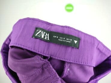 szerokie spodnie plisowane zara: Zara, Spodnie materiałowe damskie, S — 4