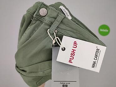 cargo wide leg: Nina Carter, Spodnie materiałowe damskie, rozmiar L — 7